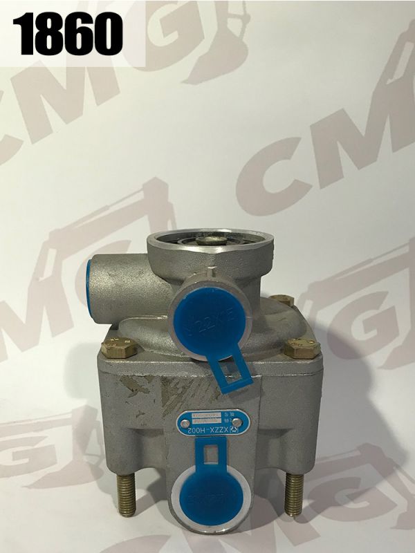 Клапан гальмівний ручного гальма 800900009/800900004 (5 виходів, M22x1,5) автокрана QY25K5 XCMG
